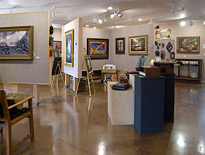 interior of Wesley Gallery in Dripping Springs, TX